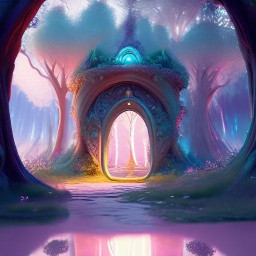 an enchanted forest with soft glowing trees fairy lights download 2025 04 24t040744 672