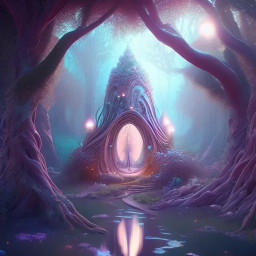 an enchanted forest with soft glowing trees fairy lights download 2025 04 24t040752 456